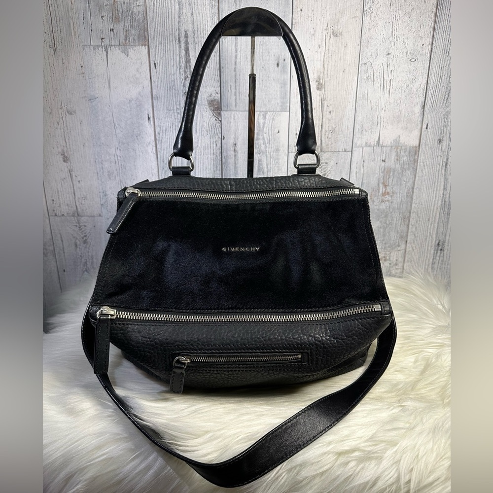 GIVENCHY pandora leather bag in black